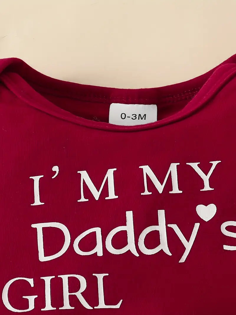 short-sleeved suit for newborns with letter top