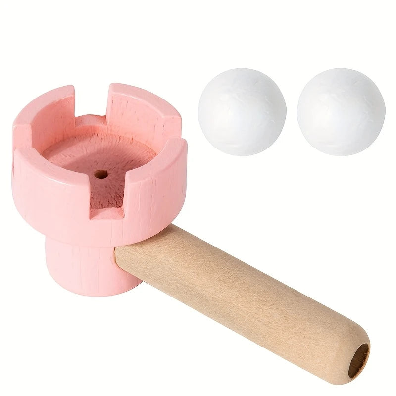 Kids Wooden Balloon Blowing Toy, Sensory Training, Lung Capacity Exercise
