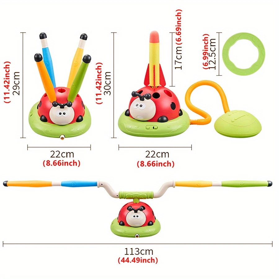 3 In 1 Musical Jump, Ring Toss Game