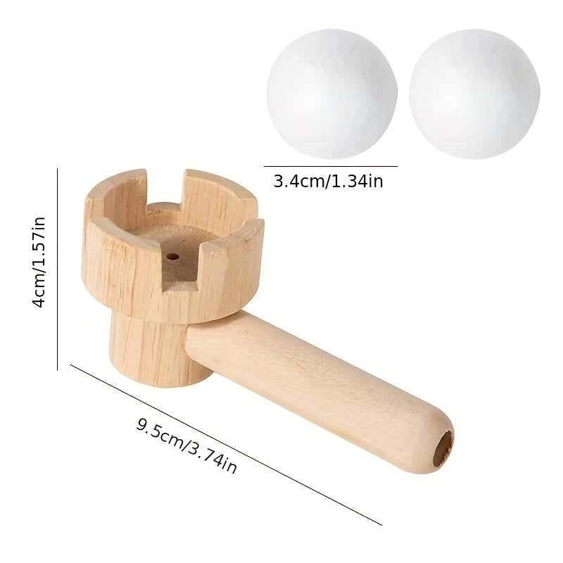 Kids Wooden Balloon Blowing Toy, Sensory Training, Lung Capacity Exercise