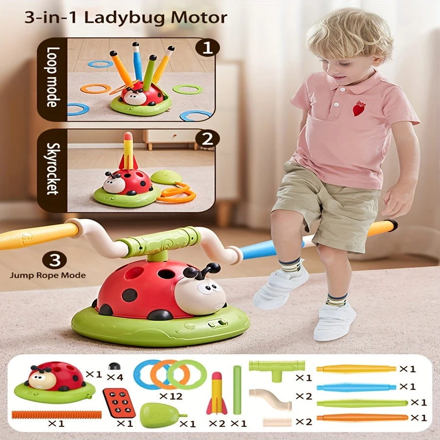 3 In 1 Musical Jump, Ring Toss Game
