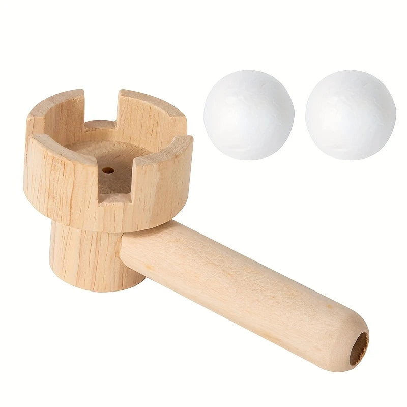 Kids Wooden Balloon Blowing Toy, Sensory Training, Lung Capacity Exercise