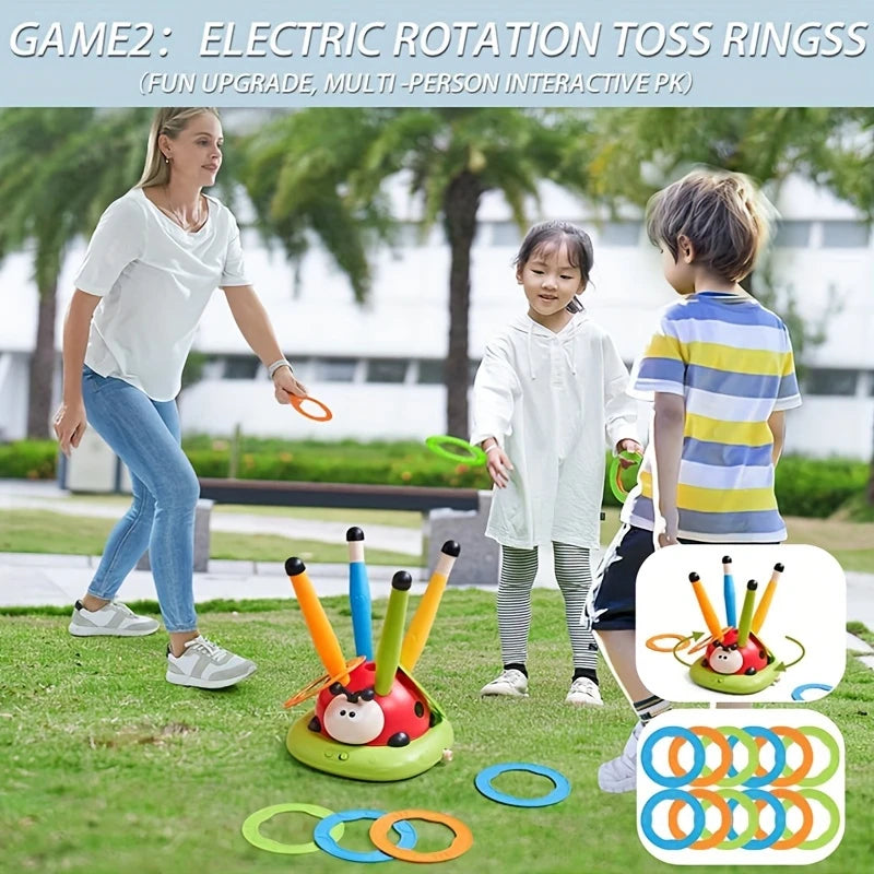 3 In 1 Musical Jump, Ring Toss Game